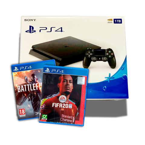 Bundle Consola PS4+Battlefield1+FIFA20