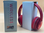 Wireless On Ear Headphones color rojo, azul y café