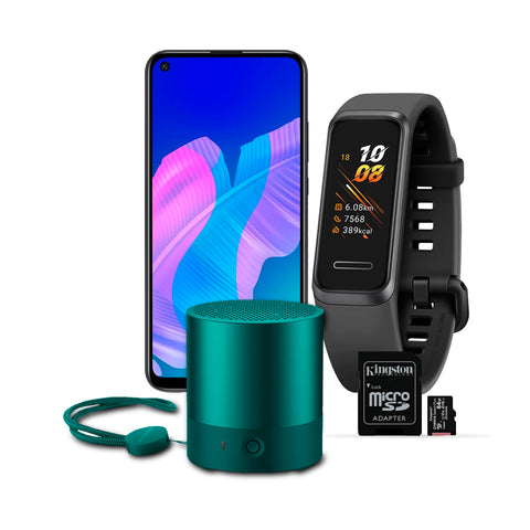 KIT Huawei Y7P + Huawei minispeaker + Huawei Band 4 + Micro USB 64GB